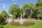 Buildings in Viersen at the pond in the old city garden