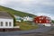 Buildings in village of Eskifjordur in Iceland