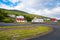 Buildings in village of Eskifjordur in Iceland