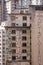 Buildings and windows with some graffiti crowded like an anthill, in Sao Paulo, Brazil