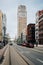 Buildings on Woodward Avenue, in downtown Detroit, Michigan