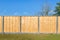 Built new horizontal wooden fence construction