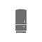 Built in refrigerator, retro fridge grey icon.