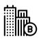 Built residential buildings icon vector outline illustration