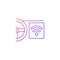 Built in wifi hotspot gradient linear vector icon