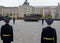 The `BUK-M2` air defense missile system during the rehearsal of the military parade on Red Square in honor of the Victory Day.