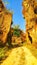 Bukit kapur Arosbaya, nature manually hand carved cave in mining ancient work place at bukit kapur arosbaya Madura, Indonesia.