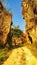 Bukit kapur Arosbaya, nature manually hand carved cave in mining ancient work place at bukit kapur arosbaya Madura, Indonesia.