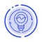 Bulb, Concept, Generation, Idea, Innovation, Light, Light bulb Blue Dotted Line Line Icon