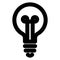 Bulb, creative Bold Vector Icon which can be easily edited or modified