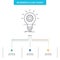 Bulb, develop, idea, innovation, light Business Flow Chart Design with 3 Steps. Line Icon For Presentation Background Template