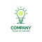Bulb, develop, idea, innovation, light Flat Business Logo templa