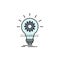 Bulb, develop, idea, innovation, light Flat Color Icon Vector