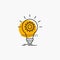 Bulb, develop, idea, innovation, light Line Icon