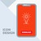 Bulb, develop, idea, innovation, light Line Icon in Mobile for Download Page