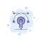 Bulb, Education, Idea, Educate Blue Icon on Abstract Cloud Background