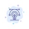 Bulb, Education, Idea, Educate Blue Icon on Abstract Cloud Background