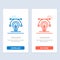 Bulb, Education, Idea, Educate  Blue and Red Download and Buy Now web Widget Card Template