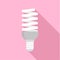 Bulb energy saving icon, flat style