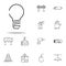 bulb, glass icon. construction icons universal set for web and mobile