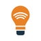 Bulb, hue, light, lightbulb, smart icon. Editable vector logo