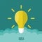 Bulb icon with innovation idea. Vector.