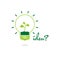 Bulb Idea green logo template vector