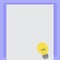 Bulb Idea Icon with Filament on Top of Blank Color Paper. Incandescent Lamp with Coil Wire Resting on Pastel Shade Board