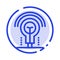 Bulb, Idea, Light, Hotel Blue Dotted Line Line Icon