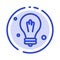 Bulb, Idea, Science Blue Dotted Line Line Icon