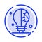 Bulb, Idea, Science Blue Dotted Line Line Icon