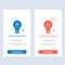 Bulb, Idea, Science  Blue and Red Download and Buy Now web Widget Card Template