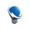 Bulb lamp electrical logo. innovation idea electricity symbol. l