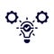 bulb, light bulb, idea, gear, maintenance, creative idea management icon