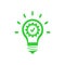 Bulb, light, Business creative solutions green icon