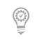 Bulb, light ,  Business creative solutions grey icon