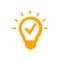 Bulb, light, business creative solutions orange icon
