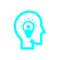 Bulb, light , business light, idea, Creative business idea cyan olor icon