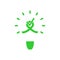 Bulb, light, Creative business solutions green icon