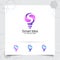 Bulb logo smart idea design concept of letter S symbol and colorful lamp vector icon. Smart idea logo used for studio,