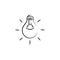 bulb outine logo style icon. Element of photo icon for mobile concept and web apps. Outline bulb icon can be used for web and