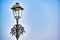 Bulb retro lamp in the dark . Night Streetlight Background