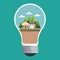 Bulb with smart house ecological panel solar