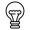 Bulb smart lightbulb icon, outline style