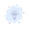 Bulb, Success, Focus, Business Blue Icon on Abstract Cloud Background