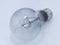A bulb that is on a white background