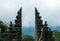 Buleleng - A close up on Bali Handara Gate on a cloudy day