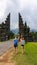 Buleleng - A couple walking in front of Bali Handara Gate