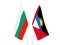 Bulgaria and Antigua and Barbuda flags