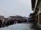 Bulgaria, Bansko-Jan 2011: Big queue for the ski lift in the ski resort